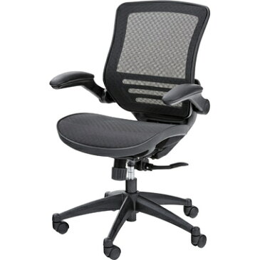 オフィスチェア ブラック 黒 キャスター付き リモートワーク 高さ調節 アーム可動 背面メッシュ おしゃれ シンプル パソコンチェア イス 椅子