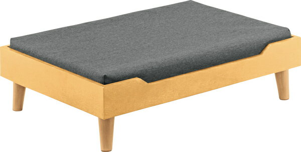 樂天商城 - シンプル ペットベッド 小型犬用 猫用 ナチュラル 60×40 幅60 奥行40 高さ15cm 天然木 おしゃれ カバーリング クッション ペット家具