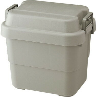 トランクカーゴ 20L 耐荷重 100kg グレー 日本製 かご バスケット 収納 ロック付き 幅40 奥行30 高さ37 ポリプロピレン シンプル カジュアル アウトドア