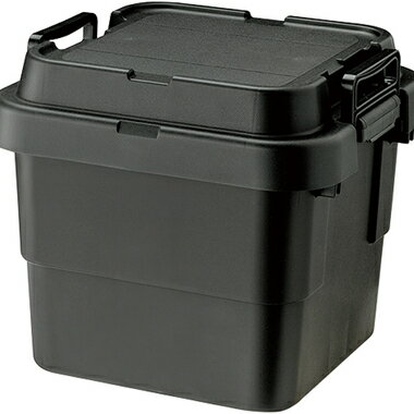 トランクカーゴ S蓋 30L ブラック 黒 日本製 収納ボックス ロック付き 幅40 奥行39 高さ36 ポリプロピレン シンプル カジュアル アウトドア キャンプ