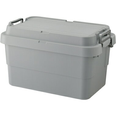 トランクカーゴ S蓋 50L グレー 日本製 収納ボックス ロック付き 幅60 奥行39 高さ36 ポリプロピレン シンプル カジュアル アウトドア キャンプ