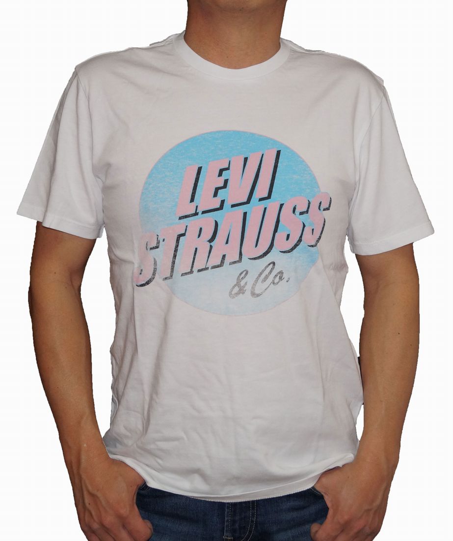 リーバイス Levis 半袖 Tシャツ 白 22491-0406 メンズ ホワイト ロゴ 夏物 水色