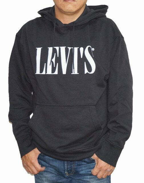 リーバイス Levis パーカ プルオーバー 黒 726320018 メンズ ロゴ パーカー フーディー ブラック