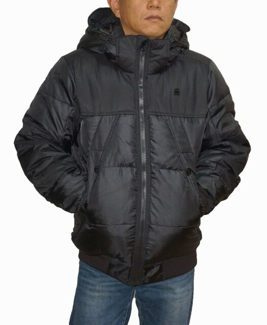 【訳あり】ジースターロウ G-STAR-RAW 中綿ジャケット D05991 黒 メンズ 防寒 防風 耐寒 保温 ブラック 冬物