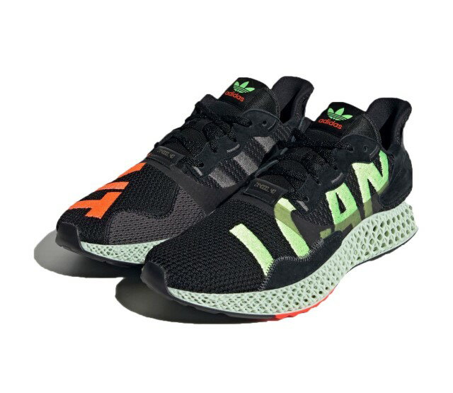 【中古】アディダス adidas オリジナルス ZX 4000 4D EF9625 スニーカー アイ ウォント アイ キャン メンズ シューズ 靴 黒 Originals I Want I Can