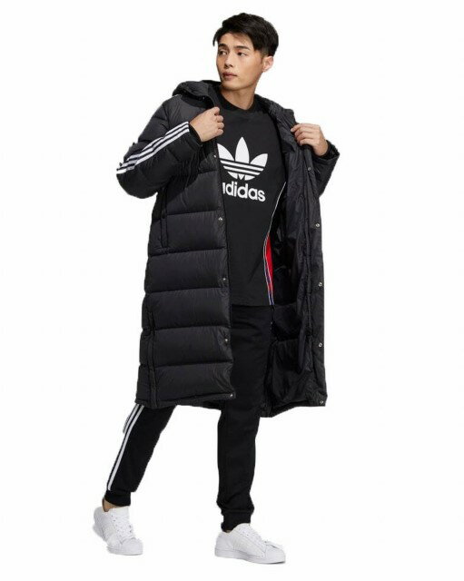 【中古】アディダス adidas ダウンコート 黒 メンズ オリジナルス HI4658 防寒 防風 耐寒 保温 アウター 冬物 ブラック