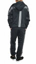 【中古】アディダス adhidas ワールディング パーカーとパンツ セットアップ 黒 メンズ 裏起毛 スウェット ブラック 秋物 冬物 IK7357 IK73...