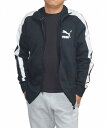 【中古】プーマ PUMA トラックジャケット T7 530268 メンズ ヴィンテージ 黒白 ブラック ホワイト 秋物 冬物 裏起毛 T7ジャージ