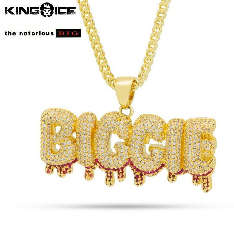 King Ice×Notorious B.I.G. キングアイス ノトーリアス ビギー ネックレス ジルコニア ホワイトストーン 