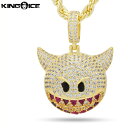 King Ice キングアイス ネックレス ゴールド デビル 悪魔 絵文字モチーフ VVS ダイヤモンド