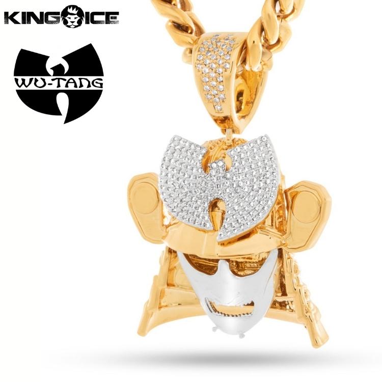 Wu-Tang x King Ice キングアイス ウータンクラン サムライ アイコン ネックレス VVS Diamond Wu Samurai Necklace マイアミキューバン 喜平 チェーン アクセサリー 金メッキ メンズ レディース