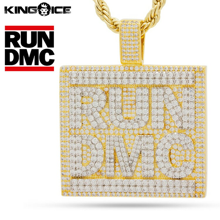 King Ice×RUN DMC キングアイス ランディーエムシー ロゴ ネックレス ゴールド VVS Diamond 