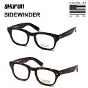 シュロン アメリカ製 メガネフレーム ブラック エボニー デモレンズ SHURON SIDEWINDER DEMO LENS CLEAR (MADE IN USA) 送料無料 伊達 おしゃれ かっこいい 太いフレーム めがね 眼鏡 メンズ 男性