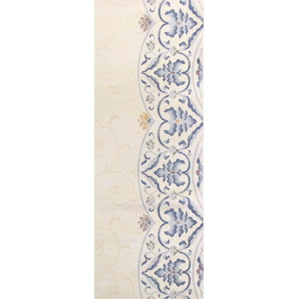 半幅帯 正絹 モダン更紗 白系 京玉響 西陣織の商品画像