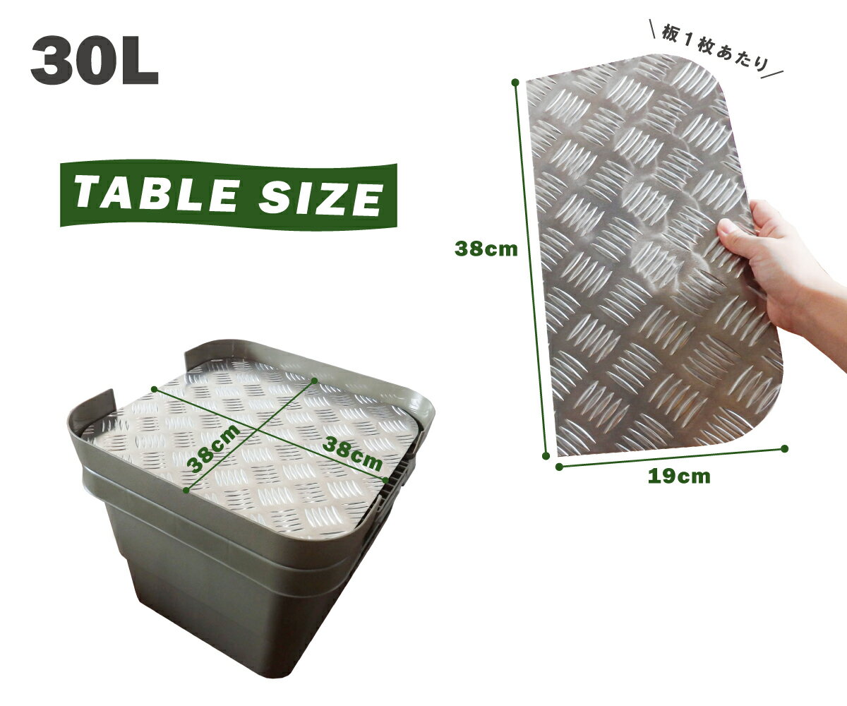 トランクカーゴ 兼用 アルミ 天板 縞板 2枚セット テーブルトップ 30L用 トラスコ 無印良品 リス キャンプ アウトドア 収納ケース ボックス 縞模様 頑丈ボックス通販格安セール情報 楽天 通販