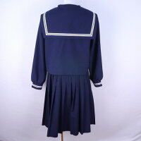 BRS33・7泊8日レンタル学生服女子高生制服スクール学生冬女子セーラー服長袖高校中学上下紺サイズ9【学生制服セーラー服コスプレ】【中古】
