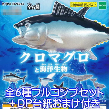 クロマグロと海洋生物 カプセルコレクション 魚 海の生き物 グッズ おもちゃ ガチャ エポック社 （全6種フルコンプセット＋DP台紙おまけ付き）【即納】【数量限定】