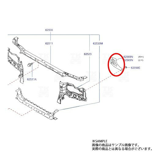 日産 ヘッドライト シール 左側 スカイライン GT-R BNR34 62569-AA010 純正品 ニッサン (663101823