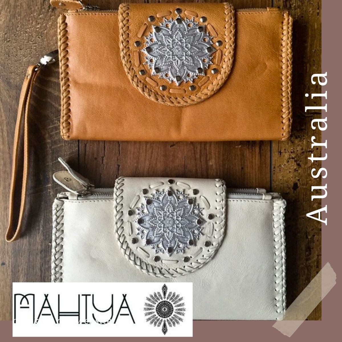 ޥ ̤ȯ 쥢 ȥꥢ ޥҥ MAHIYA Australia Augusta Clutch Tan ...