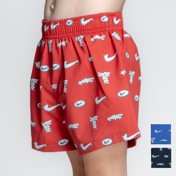 Rakuten - 送料無料!! NIKE SWIM ナイキ スイム BOYS トドラー ボーイズ ルーズトランクス (90 - 120cm) ベビー キッズ 男の子 ブラック ブルー レッド 水着 サーフ 幼稚園 保育所 プール スイミング 習い事 海水浴 可愛い 旅行 1991130