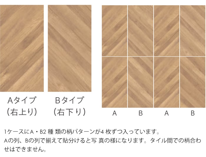 ビニル床タイル 東リ Pタイル ロイヤルウッド ヘリンボーン　フレンチヘリンボーン (R) PWT3286〜PWT3287 生地サンプル