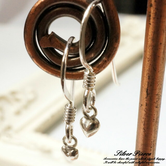 楽天アクセサリーのYUKATANゆかたんシルバーピアス フックピアス ハート プチ シルバー925 silver925 シルバーアクセサリー レディースピアス
