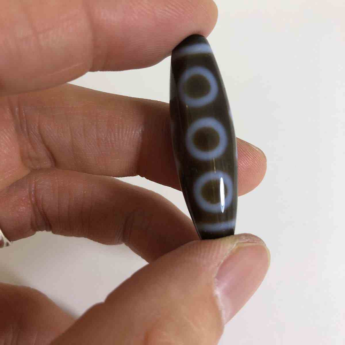 No20975【5】 五眼天珠 ジービーズ ビーズ 天然石 メノウ 瑪瑙 アゲート アクセサリー チベット天珠 天然石 天珠 五眼