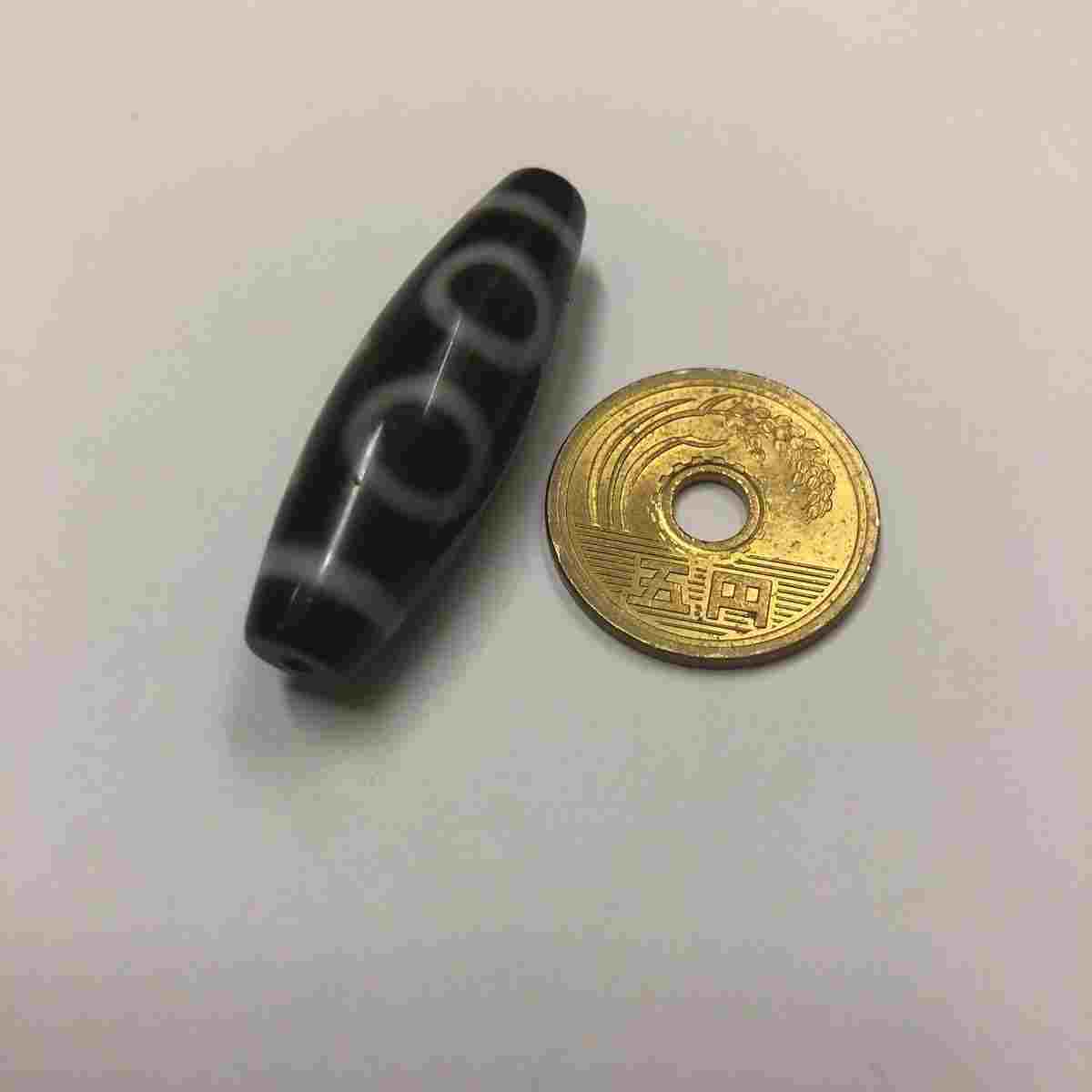 No.548【3】 三眼天珠 三眼 天珠 ジービーズ ビーズ 天然石 メノウ 瑪瑙 アゲート アクセサリー チベット天珠 チベット 風水 開運