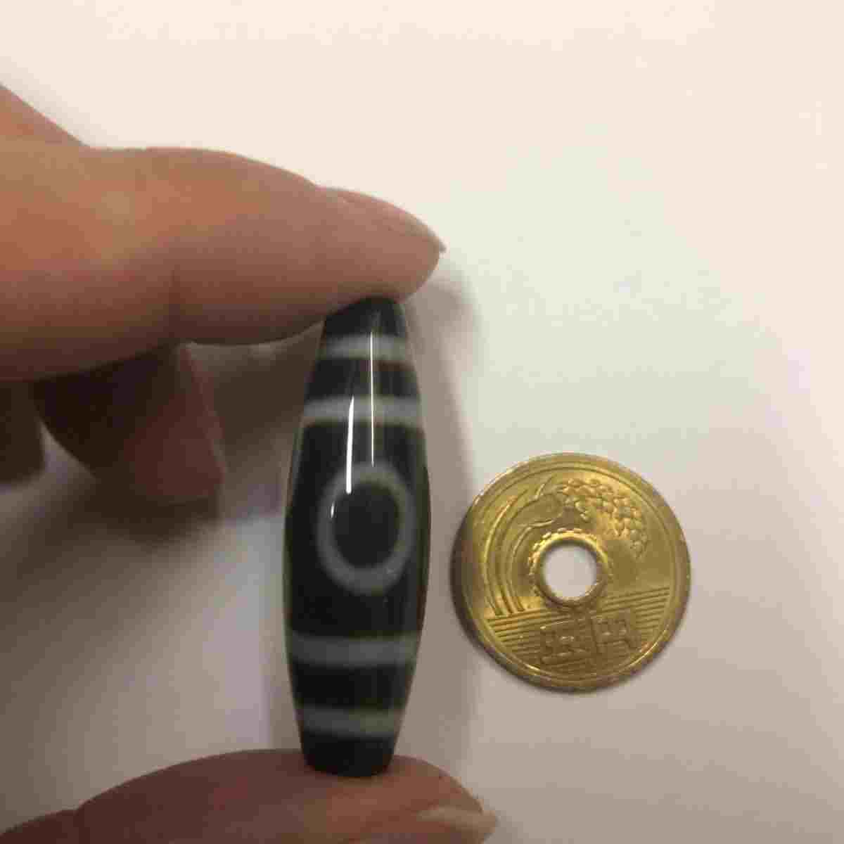 No.548【3】 三眼天珠 三眼 天珠 ジービーズ ビーズ 天然石 メノウ 瑪瑙 アゲート アクセサリー チベット天珠 チベット 風水 開運