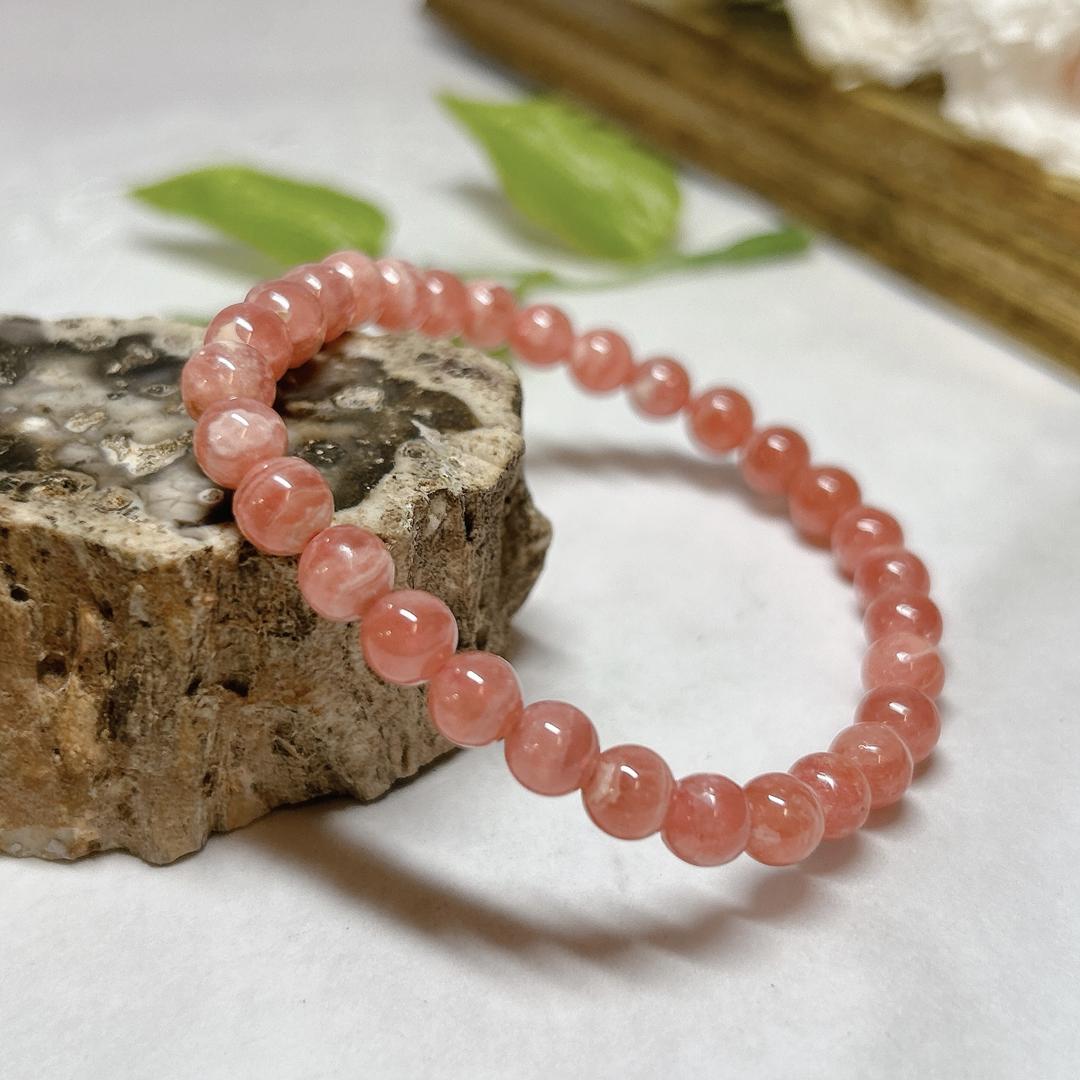 No. yE6567zAAACJ[Y@6mmuXbg@ Rhodochrosite(Inca Rose)@Bracelet