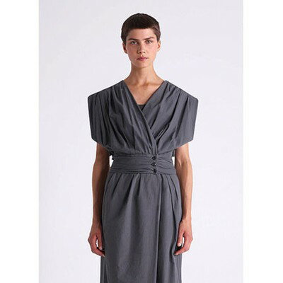 Lemaire ルメール Gathered cotton-poplin wrap top