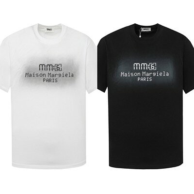 メゾンマルジェラ　4ステッチ　ロゴプリント　長袖Tシャツ　グレー　イタリア製 メゾンマルジェラ 4ステッチ ロゴプリント 長袖Tシャツ グレー