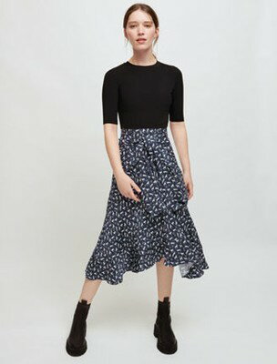 maje Horse print trompe dress ワンピース