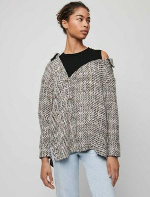 女裝 - maje Tweed-style trompe loeil shirt トップス