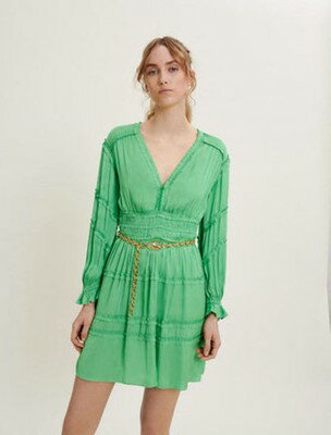 乐天商城 - maje Little ruffle satin dress ワンピース