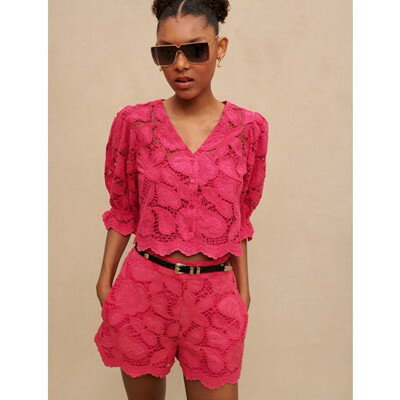 maje CROPPED OPENWORK SHIRT トップス