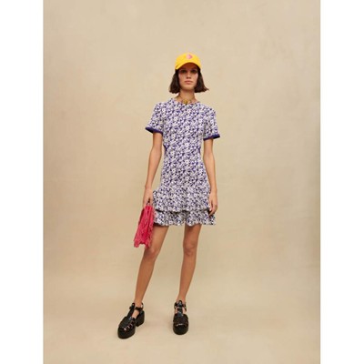 maje OPENWORK FLORAL SHORT DRESS ワンピース