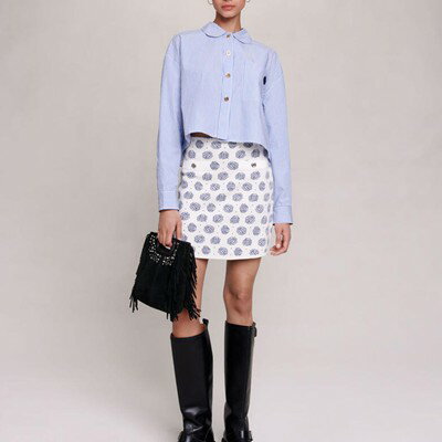 maje MONOGRAMMED KNIT SKIRT スカート