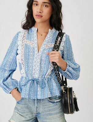 maje Top with contrasting trims トップス