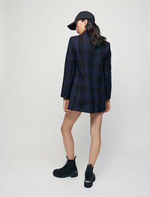 maje Checked jacket-style coat ジャケット