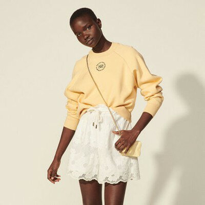 乐天商城 - sandro サンドロ Lace shorts with embroidery ショーツ
