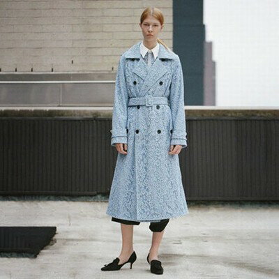 Self-Portrait Blue Fine Corded Lace Trench　コート