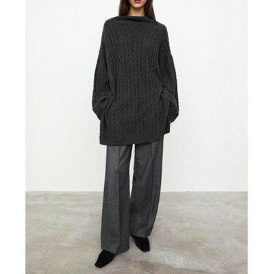 TOTEME トーテム Long cashmere cable knit melangeトップス