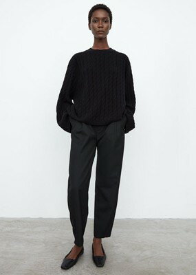 TOTEME　トーテム Cashmere cable knit black トップス