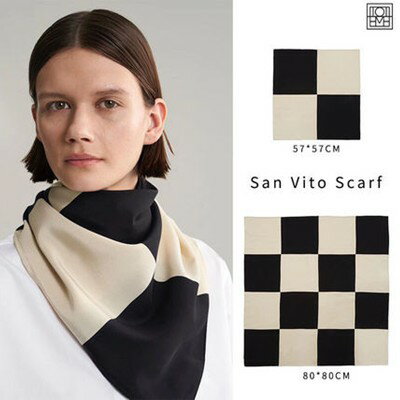 TOTEME　トーテム Centered monogram silk scarf スカーフ