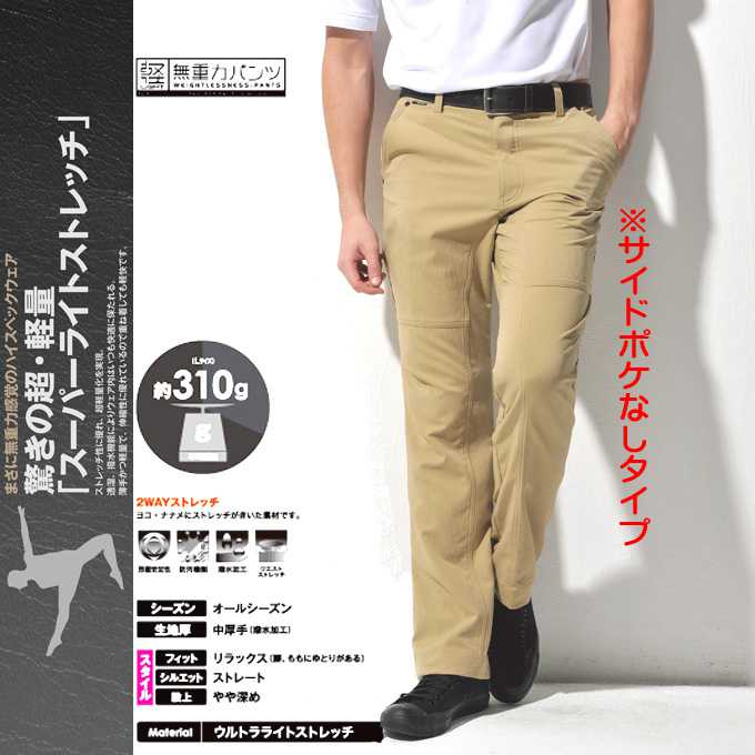 無重力パンツ【TSデザイン 8462】【第1弾】【メンズ 紳士用】【サイドポケット無し】【介護用パンツ】【伸縮自在パンツ】【超軽量】【メンズ用・ストレッチパンツ】【ゴルフ】【トレッキングに】【2】【4L-5L】