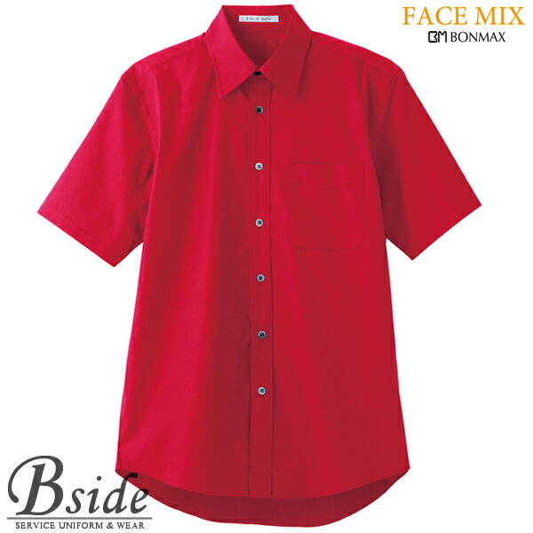 【FACE MIX フェイスミックス】ブロードレギュラー　カラー半袖シャツ fb4527u （BON