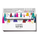 コピックアクレア 6色セット ディープ COPIC acrea 不透明 耐水性 レッドビーン ダークローズ マスタードイエロー ピーコックグリーン インディゴブ...