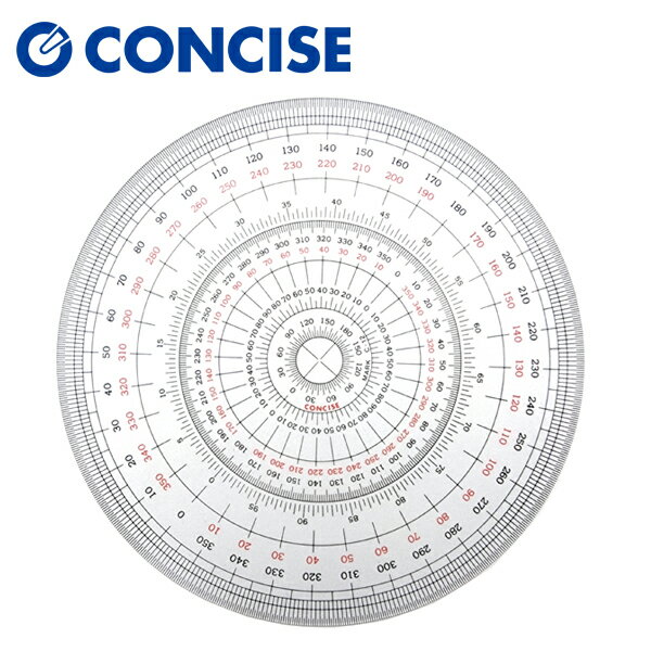 コンサイス 全円分度器 直径12cm C-12 360度 製図 文具 事務用品 学用品楽天ランキング1位受賞