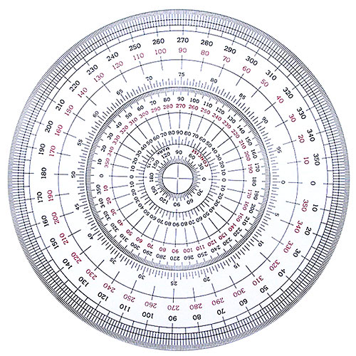 コンサイス 全円分度器 直径25cm C-25 360度 製図 事務用品 学用品